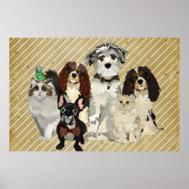 Paws, Claws & Feathers Art Poster