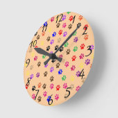 Paws Clock Runde Wanduhr (Winkel)