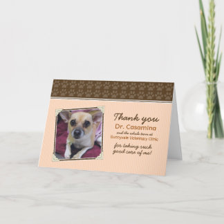Paws Dankeschön Karte für den Tierarzt (pfirsichbr