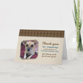 Paws Dankeschön Karte für den Tierarzt (taupe/brau