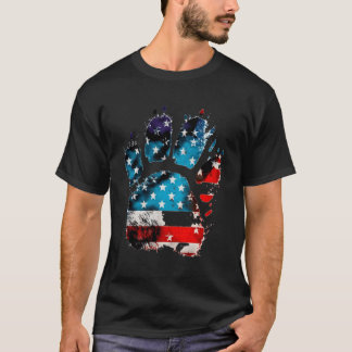Paws des Patriotismus Katzen auf der US-Flagge für T-Shirt