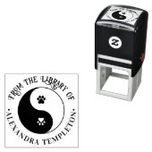 Päws Dog Cat Yin Yang Symbol Library Book Name Permastempel (Beispiel)