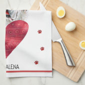 Paws Dog Lover Valentine Gift Saint Bernard Geschirrtuch (Viertel Falte)