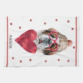Paws Dog Lover Valentine Gift Saint Bernard Geschirrtuch (Horizontal)