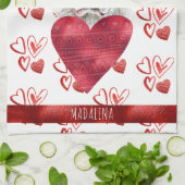 Paws Dog Lover Valentine Gift Saint Bernard Geschirrtuch (Gefaltet)