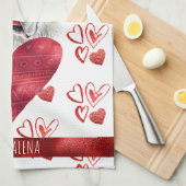 Paws Dog Lover Valentine Gift Saint Bernard Geschirrtuch (Viertel Falte)