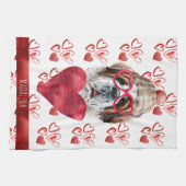 Paws Dog Lover Valentine Gift Saint Bernard Geschirrtuch (Horizontal)