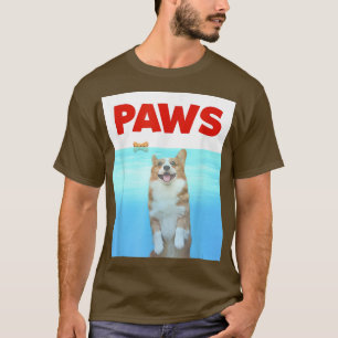 Paws Dog Parody 80er Corgi Shark Funny Dog Geschen T-Shirt
