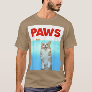 Paws Dog Parody 80er Corgi Shark Funny Dog Geschen T-Shirt
