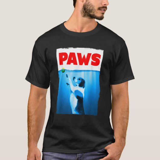 Paws Dog Parody Tennis Ball  T-Shirt (Vorderseite)