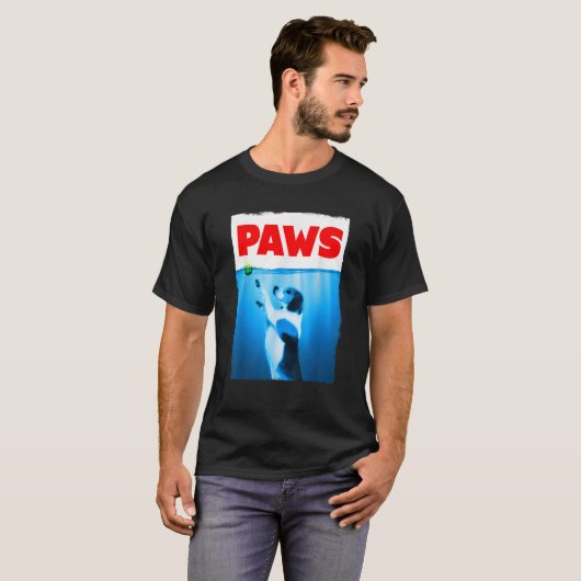 Paws Dog Parody Tennis Ball T-Shirt (Vorne ganz)
