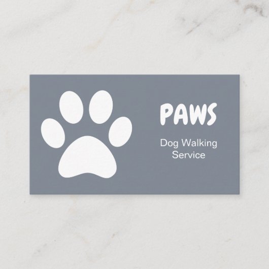 Paws Dog Walking Visitenkarte (Vorderseite)