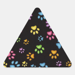 Paws Dreieckiger Aufkleber