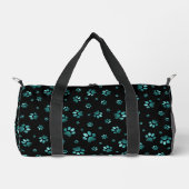 Paws drucken funkelnden Cyan-Glitzer, Duffle Bag (Vorderseite)