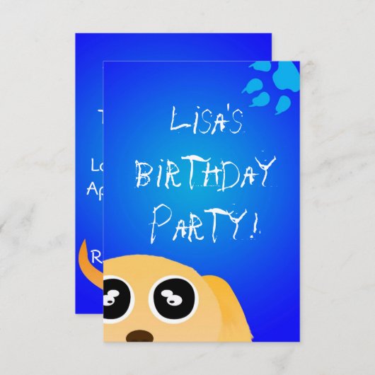 Paws Einladung (Vorne/Hinten)