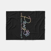 Paws Enjoy The Little Things Tie Dye Motivational  Fleecedecke (Vorderseite (Horizontal))