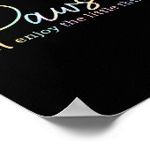 Paws Enjoy The Little Things Tie Dye Motivational Poster (Ecke)