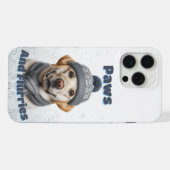 Paws & Flurries - Winterhundedesign iPhone Hülle (Rückseite (Horizontal))