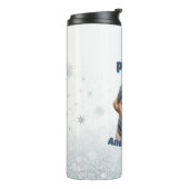 Paws & Flurries - Winterhundedesign Thermosbecher (Nach links gedreht)