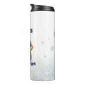 Paws & Flurries - Winterhundedesign Thermosbecher (Nach rechts gedreht)