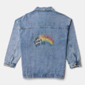 Paws for All - Rainbow Paw Print Unity Jeansjacke (Rückseite)