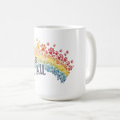 Paws for All – Rainbow Paw Print Unity Kaffeetasse (VorderseiteRechts)