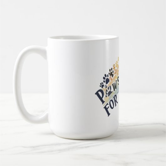 Paws for All – Rainbow Paw Print Unity Kaffeetasse (Links)