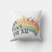 Paws for All - Rainbow Paw Print Unity Kissen (Rückseite)