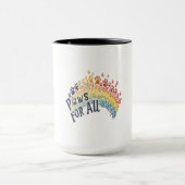 Paws for All – Rainbow Paw Print Unity Tasse (Zentrum)