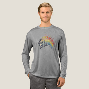 Paws for All – Regenbogen-Pfotenabdruck Einheit Tri-Blend Shirt