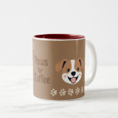 Paws for Coffee Two-Tone Coffee Mug Zweifarbige Tasse (VorderseiteRechts)