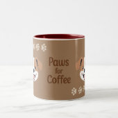 Paws for Coffee Two-Tone Coffee Mug Zweifarbige Tasse (Mittel)