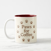 Paws for Coffee Zweifarbige Tasse (Links)