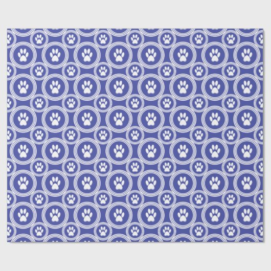 Paws-for-Giving Gift Wrap (Indigo) Geschenkpapier (Flach)