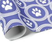 Paws-for-Giving Gift Wrap (Indigo) Geschenkpapier (Rolleneckpunkt)