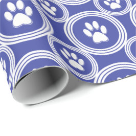 Paws-for-Giving Gift Wrap (Indigo) Geschenkpapier
