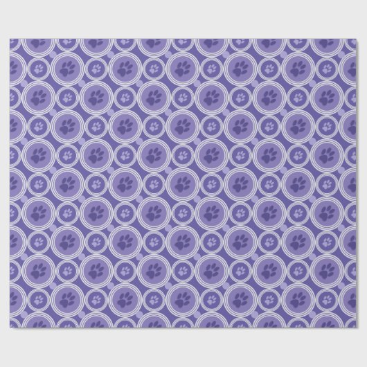 Paws-for-Giving Gift Wrap (Violet) Geschenkpapier (Flach)