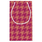 Paws-for-Giving Hahnentrittmuster Gift Bag Kleine Geschenktüte (Rückseite)