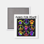 Paws for Peace Magnet (Vorderseite/Rückseite)