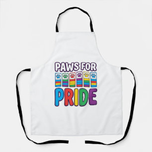 Paws for Pride Regenbogen-Pfotenabdruck Haustierli Schürze
