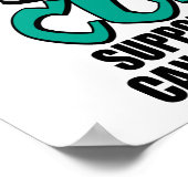 Paws for the Cure Cat Ovarian Cancer Poster (Ecke)