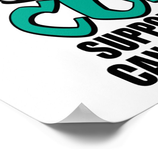 Paws for the Cure Cat Ovarian Cancer Poster (Ecke)