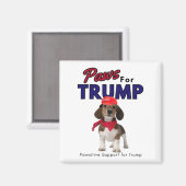 Paws for Trump Magnet - Trump 2024 unterstützen (Vorderseite/Rückseite)