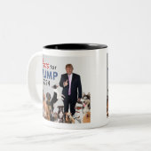 "Paws for Trump" Zwei-Tone-Kaffee-Tasse Trump 2024 Zweifarbige Tasse (Vorderseite Links)