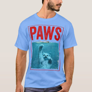 PAWS Funny Cat Kitten für Hai- und Katzenliebhaber T-Shirt