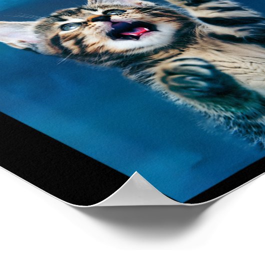 Paws Funny Cat Parody Cat Lover Geschenk Kittenhai Poster (Ecke)