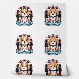 Paws Funny Dog & Human Equality Wall Mural Tapete