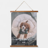 Paws für immer in unserem Herz 3 Foto-Gedenkstätte Wandteppich Mit Holzrahmen (Vorderseite 3)