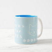 Paws für Tee Zweifarbige Tasse (VorderseiteRechts)