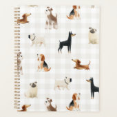 Paws Gingham süße Hunde Planer (Vorderseite)